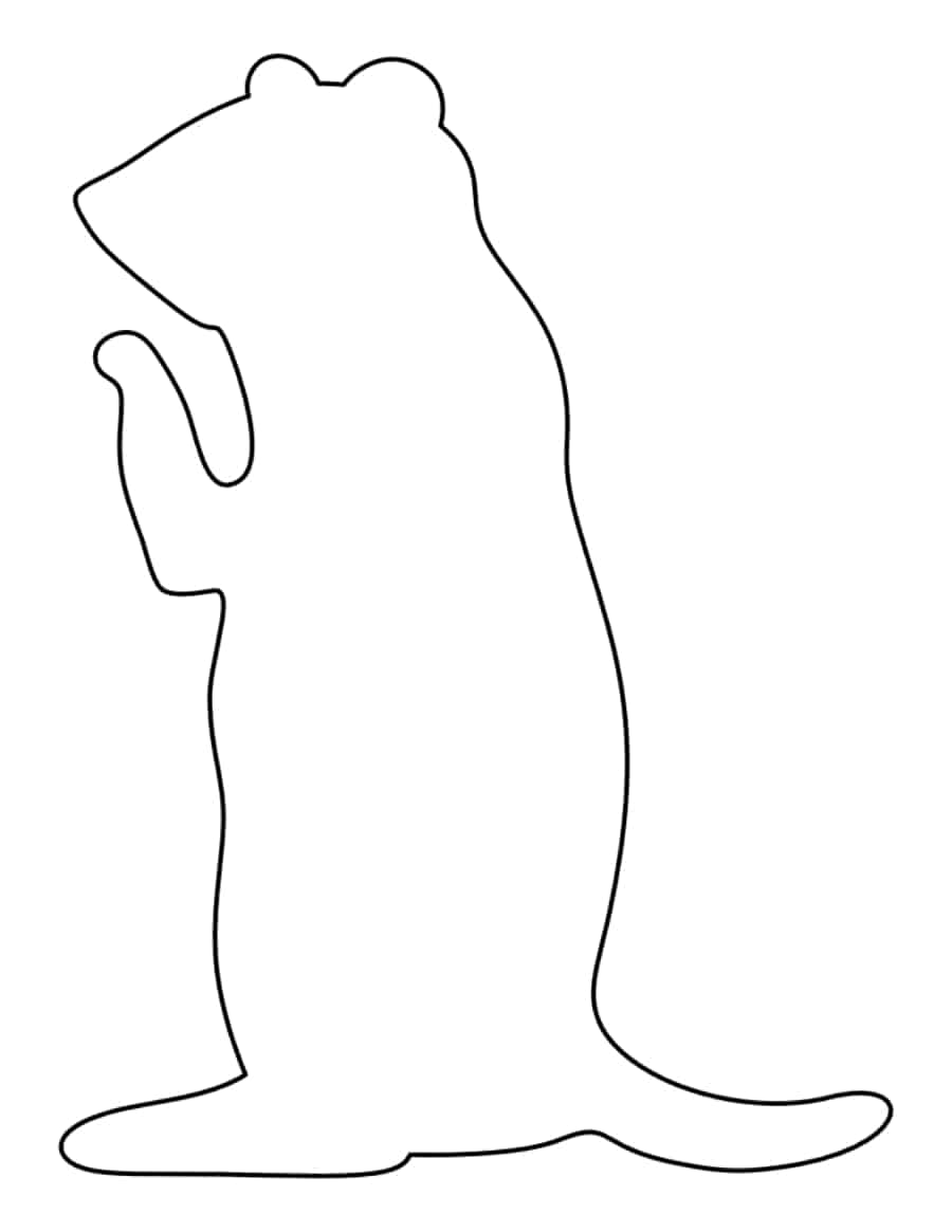 Prairie Dog Tracing Shape Pdf Free Vectors
